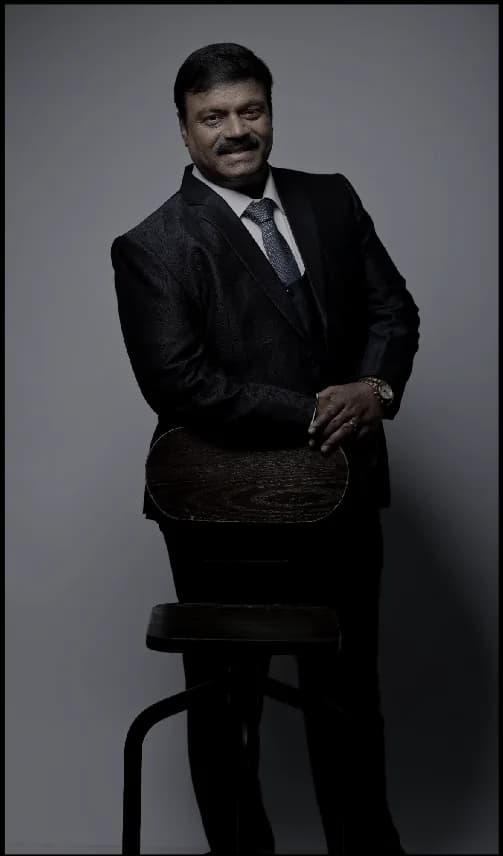 Dr. Kumar R monochrome portrait